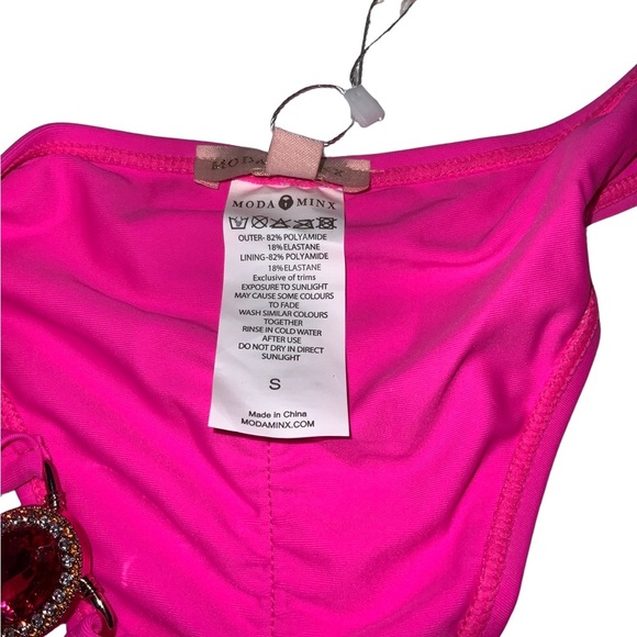 Moda Minx X Lyds Butler Armour crystal triangle bikini bottom in pink - SZ S - Picture 5 of 8